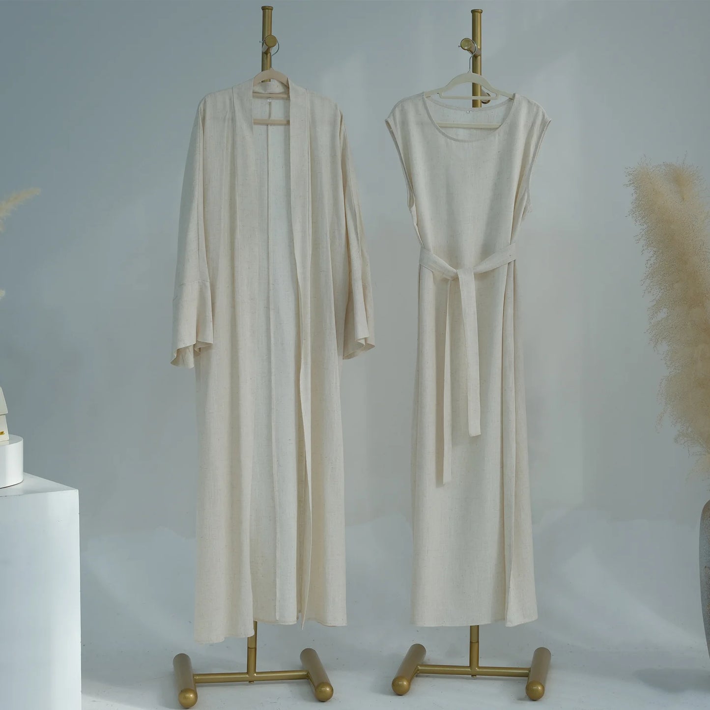 Ensemble 2 pièces en lin pour femmes musulmanes: collection 2024