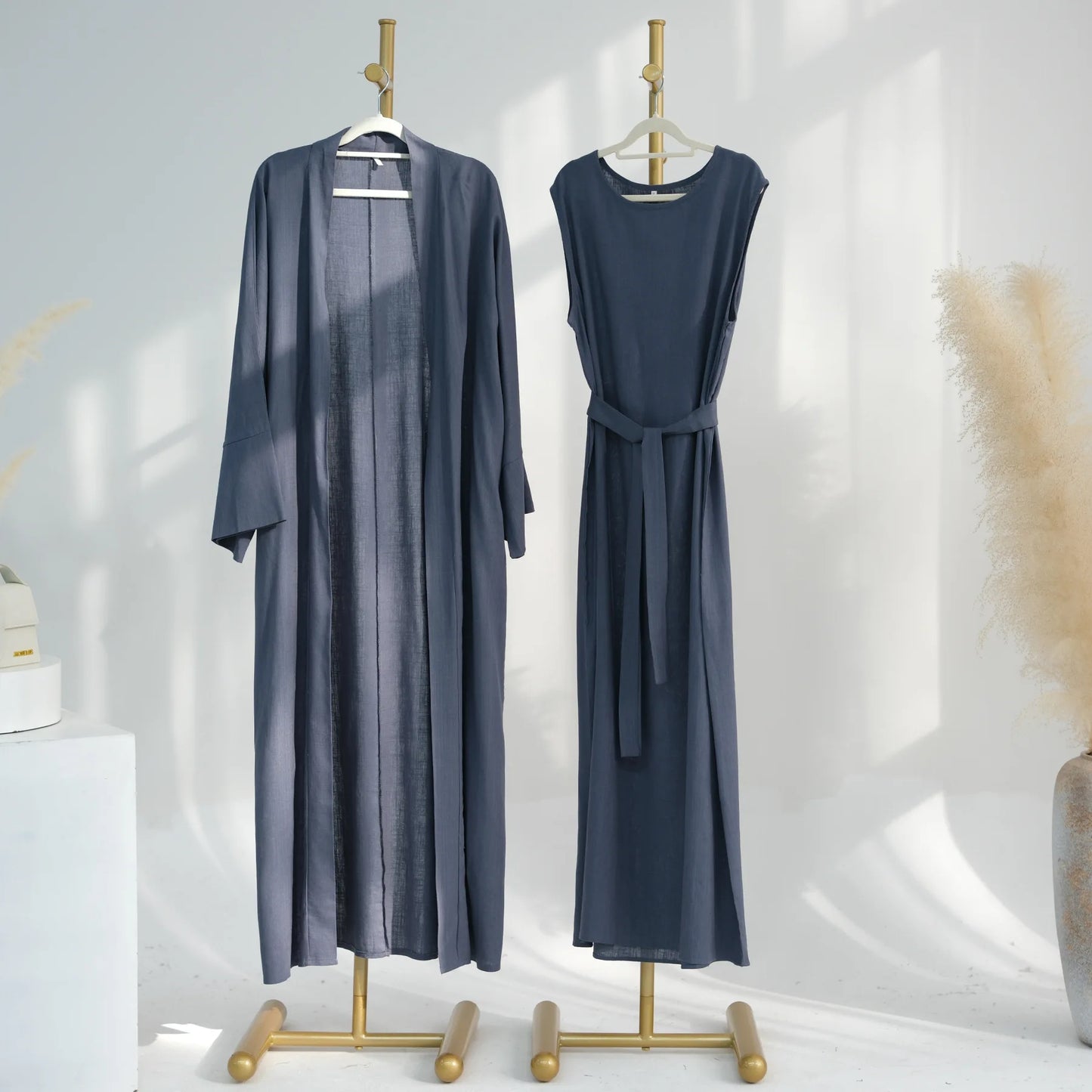 Ensemble 2 pièces en lin pour femmes musulmanes: collection 2024