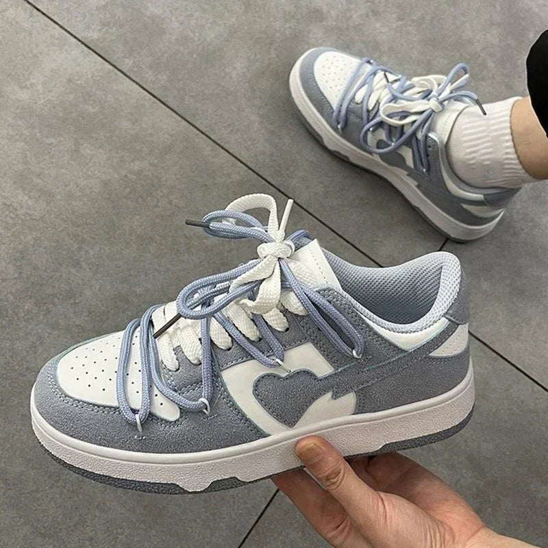Baskets blanches à plateforme pour femmes confortables
