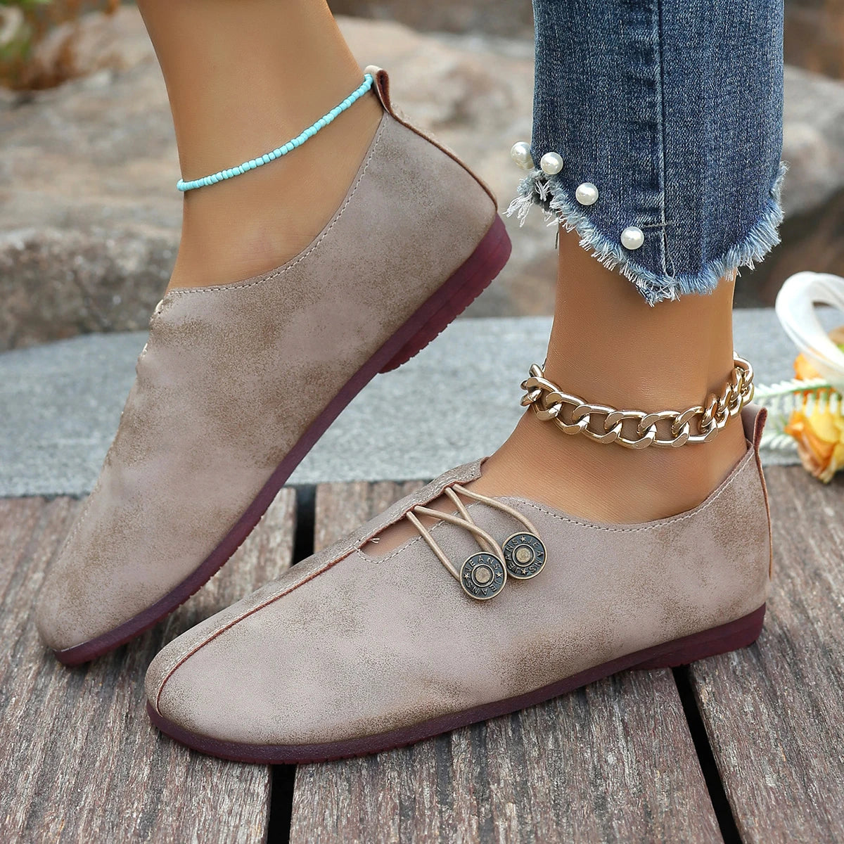 Baskets de printemps et d'automne pour femmes, chaussures plates confortables