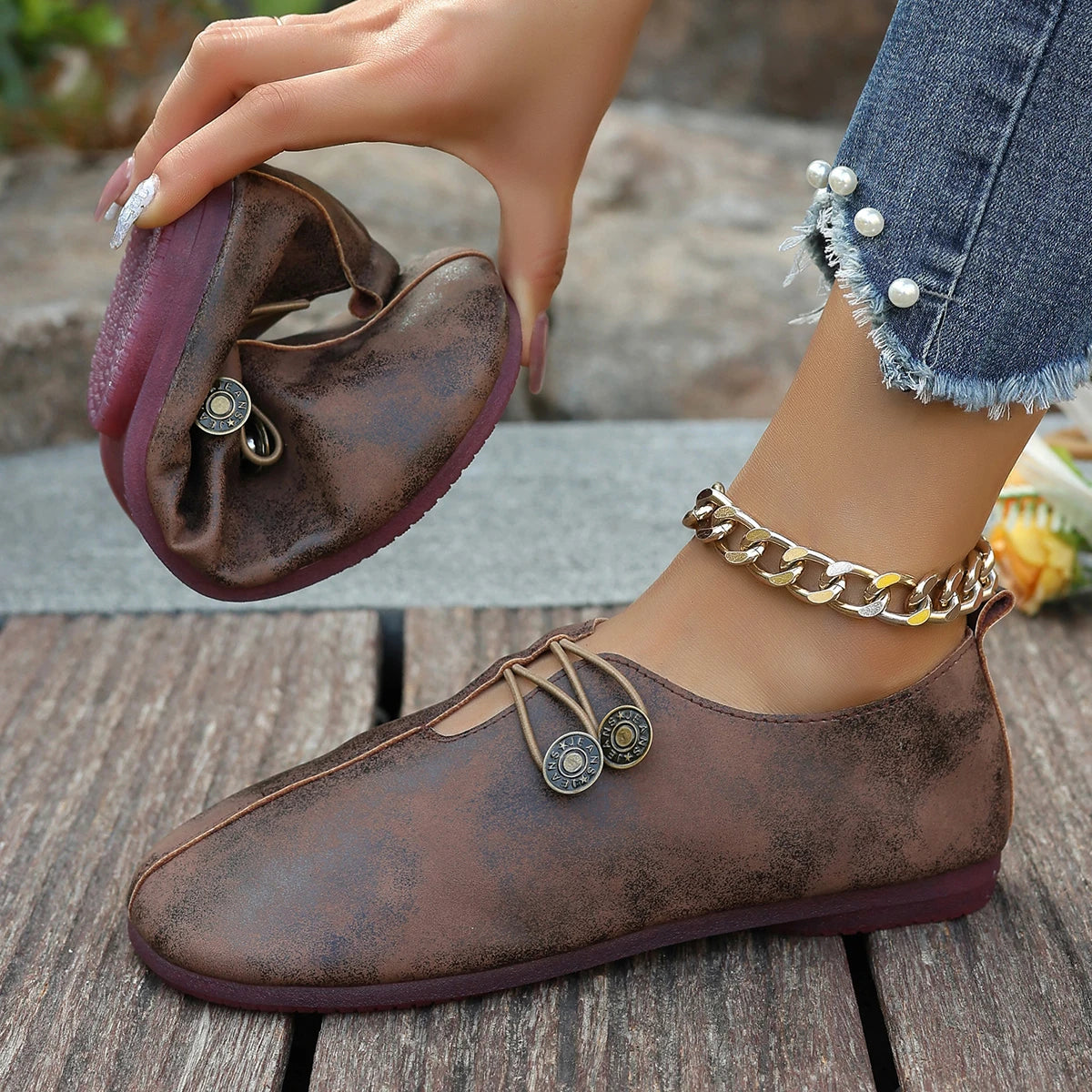 Baskets de printemps et d'automne pour femmes, chaussures plates confortables
