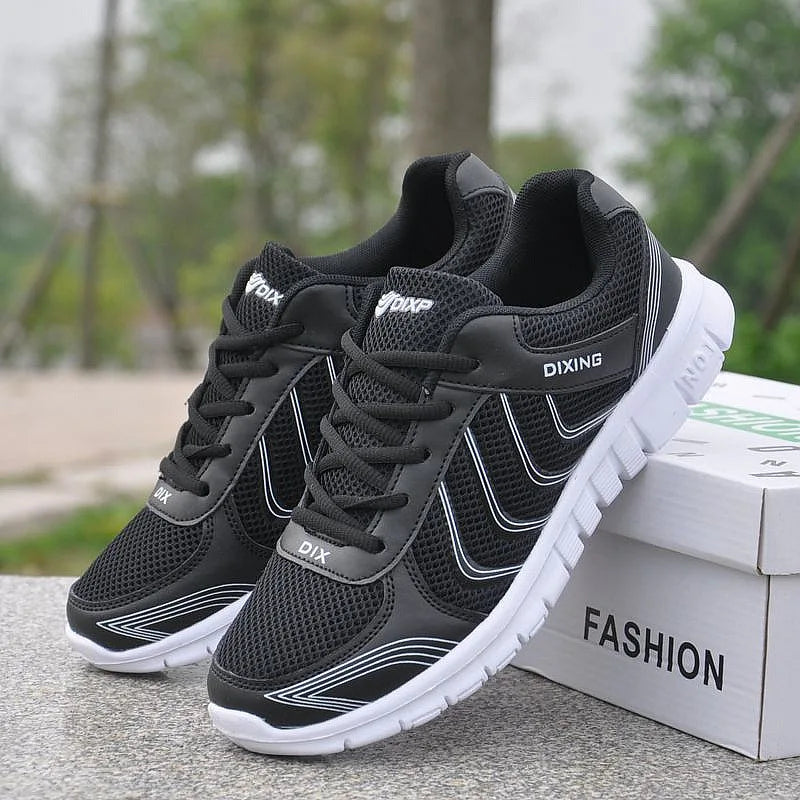 Baskets de sport pour femmes en maille respirante - Chaussures de tennis à lacets