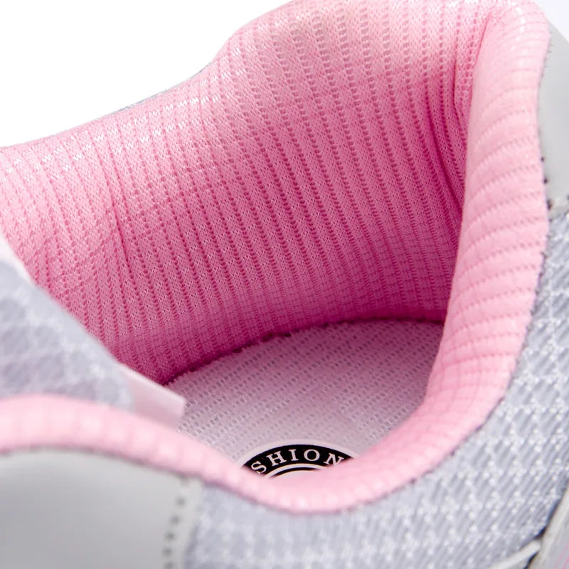 Baskets de sport pour femmes en maille respirante - Chaussures de tennis à lacets