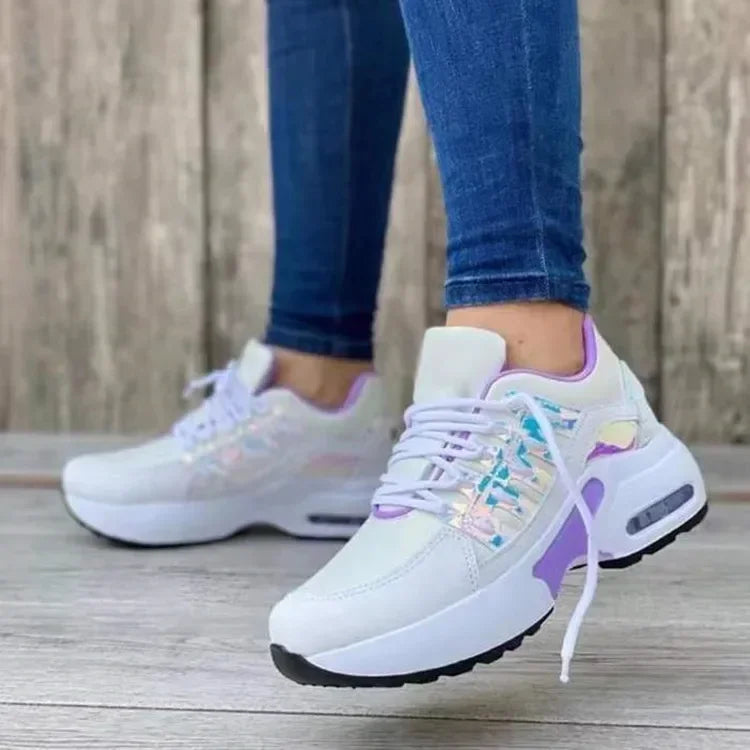 Baskets de tennis à plateforme pour femmes, confort maximal