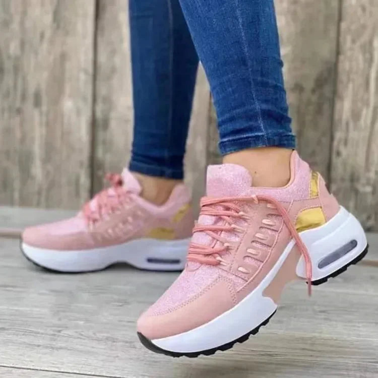 Baskets de tennis à plateforme pour femmes, confort maximal