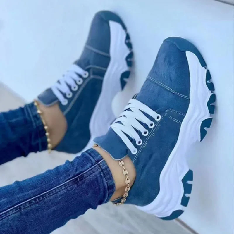 Chaussures de sport casual femme 2021 - Baskets en toile confortables