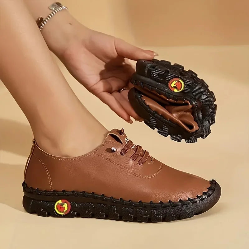 Baskets cuir femmes spinales confortables plateforme