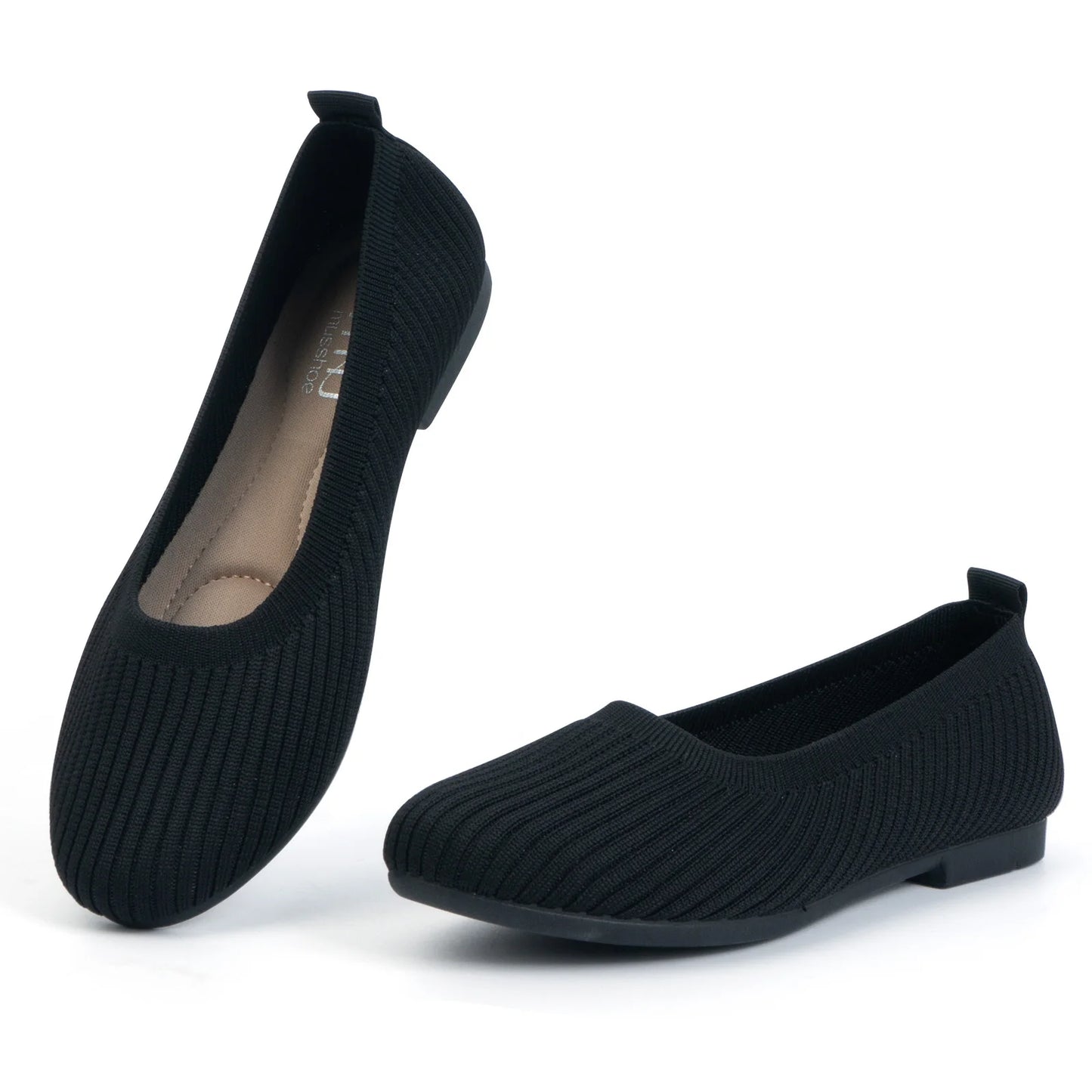 Chaussures plates en maille pour femmes