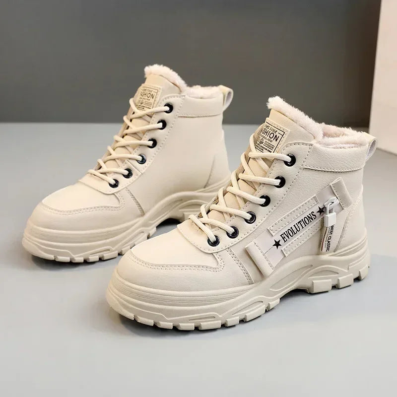 Bottes de neige d'hiver pour femmes, chaussures chaudes et confortables - Grande taille 45