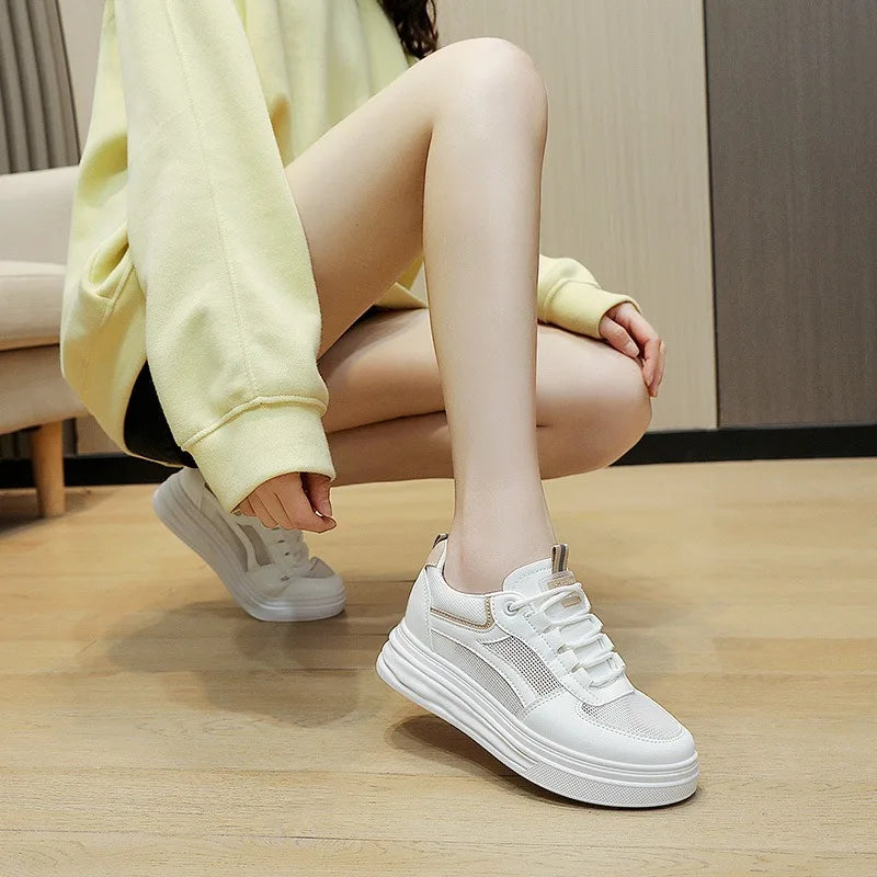 Chaussures de tennis en maille respirante pour femmes, baskets d'extérieur décontractées