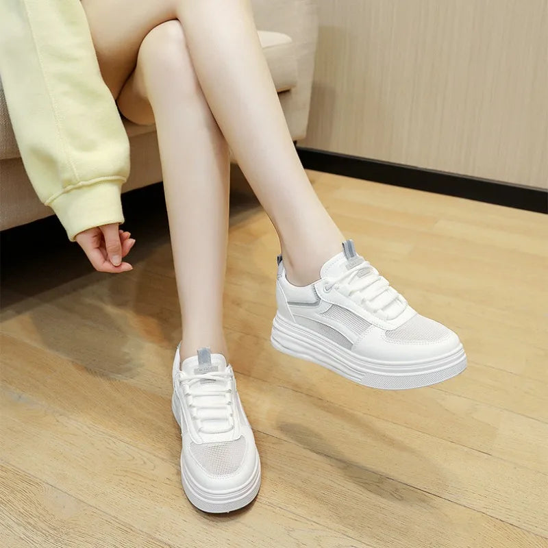 Chaussures de tennis en maille respirante pour femmes, baskets d'extérieur décontractées