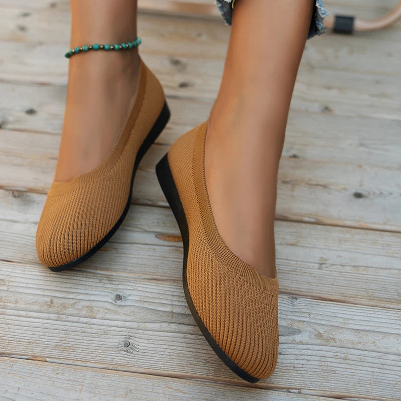Mocassins plats tricotés - Grandes Tailles 42 - Style Parker