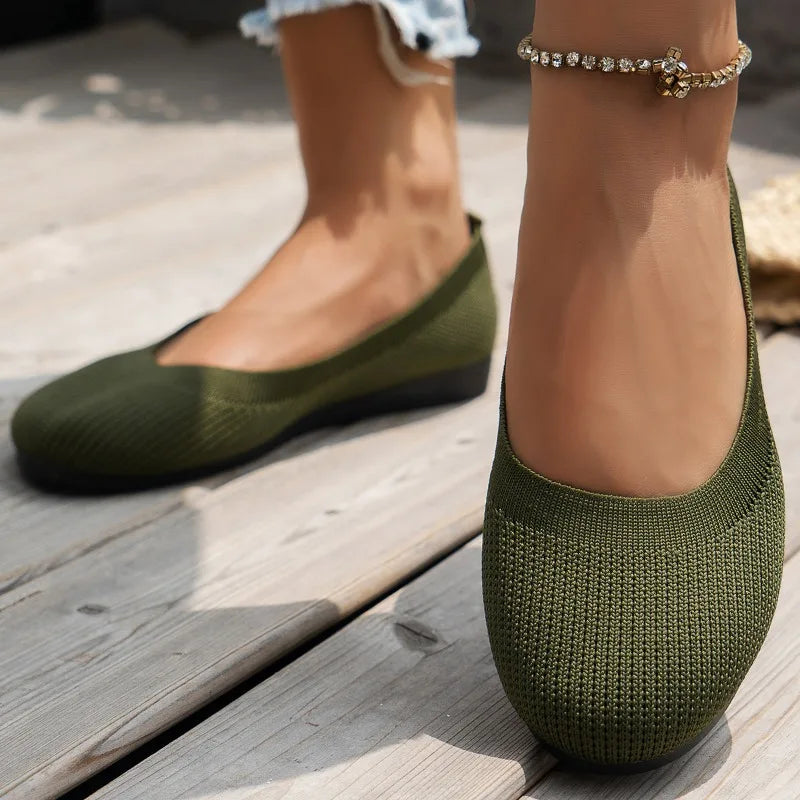 Mocassins plats tricotés - Grandes Tailles 42 - Style Parker