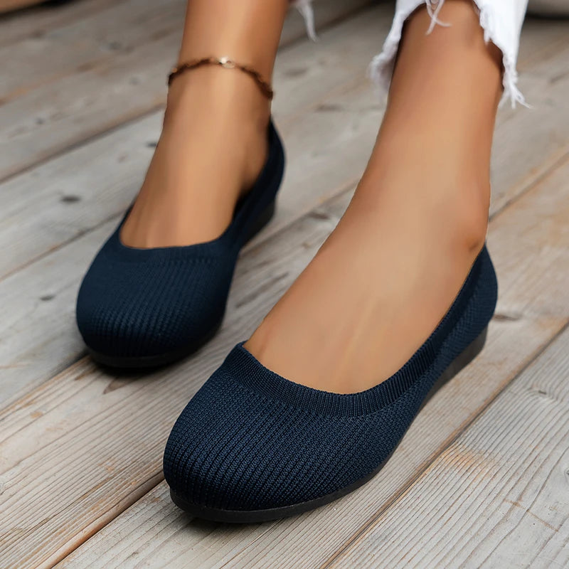 Mocassins plats tricotés - Grandes Tailles 42 - Style Parker