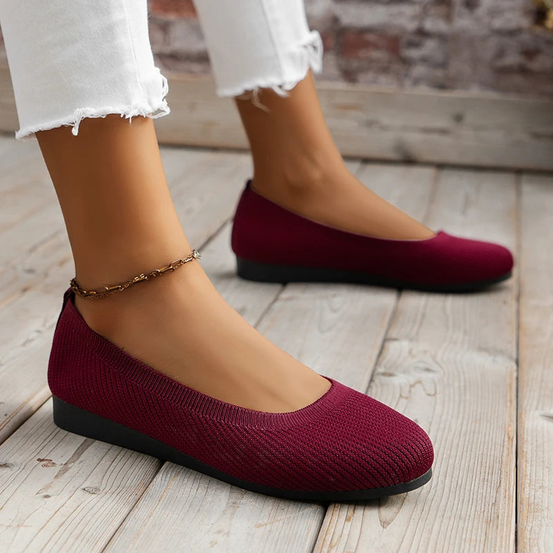 Mocassins plats tricotés - Grandes Tailles 42 - Style Parker