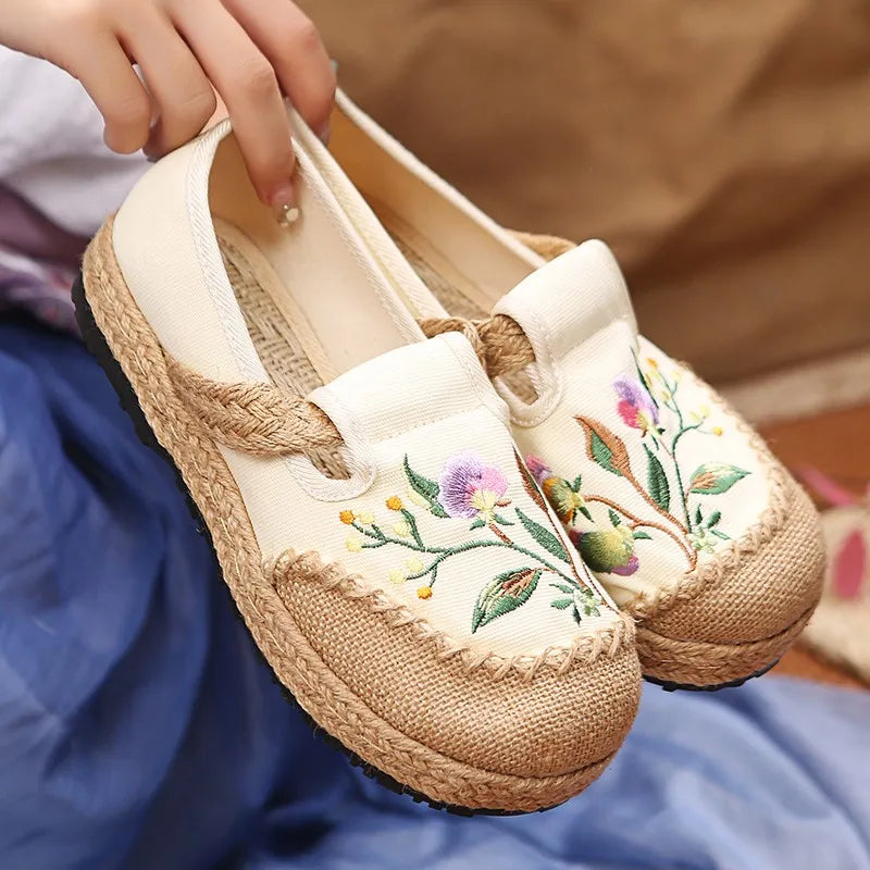 Chaussures lin bohème femmes : mocassins plats confortables unfair conçu 2022