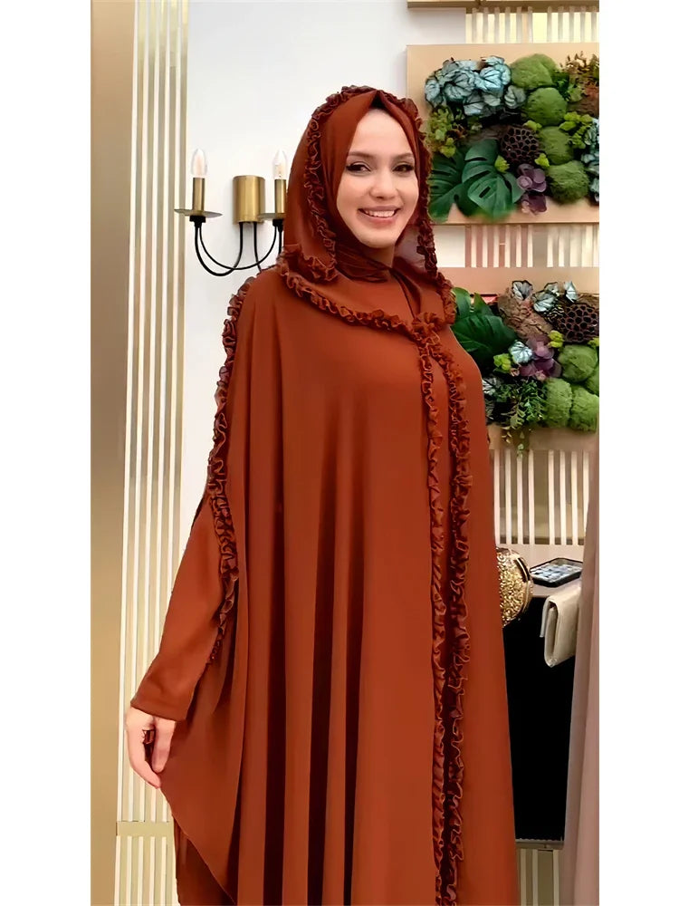 Robes musulmanes en mousseline de soie pour femmes