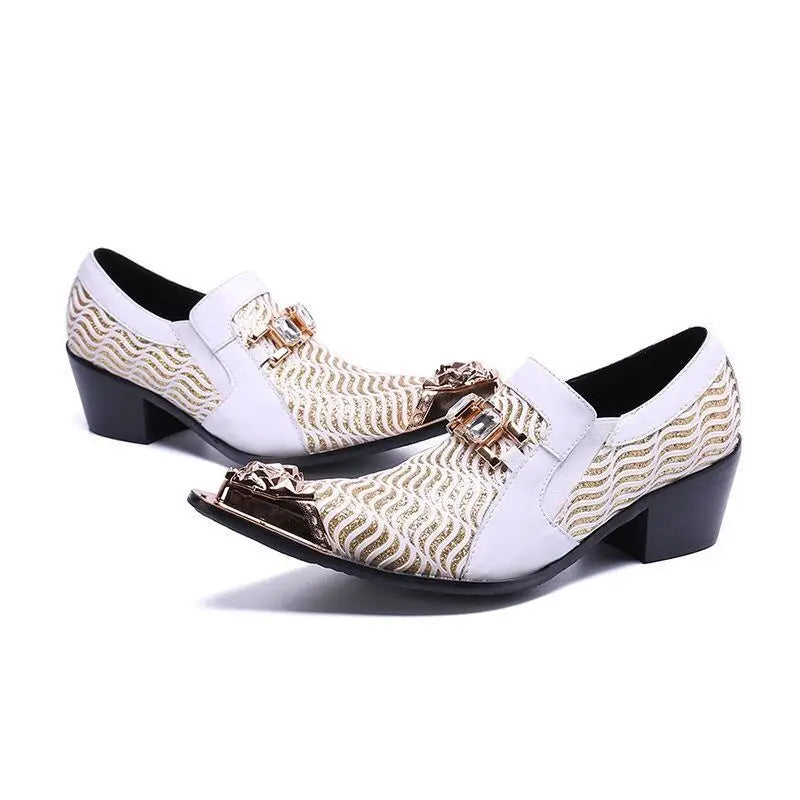 Chaussures de designer pour hommes - Patchwork Crystal Métal!