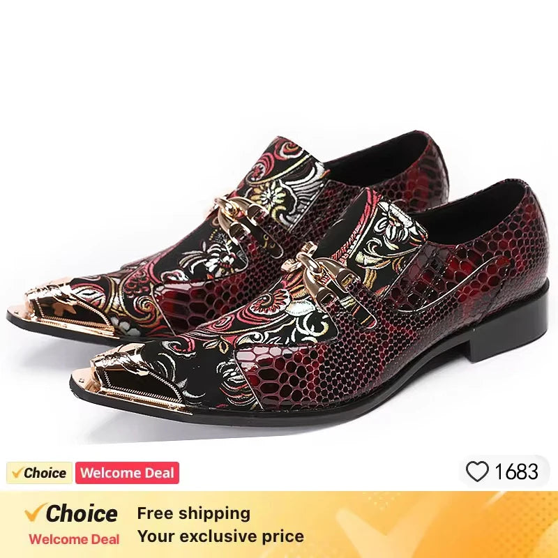 Chaussures de designer pour hommes - Patchwork Crystal Métal!