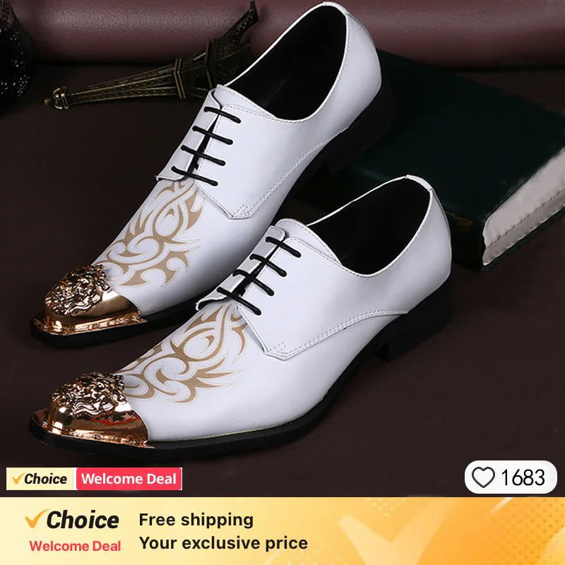 Chaussures de designer pour hommes - Patchwork Crystal Métal!