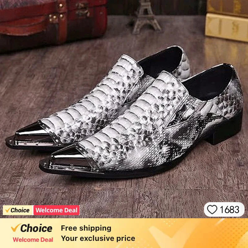 Chaussures de designer pour hommes - Patchwork Crystal Métal!