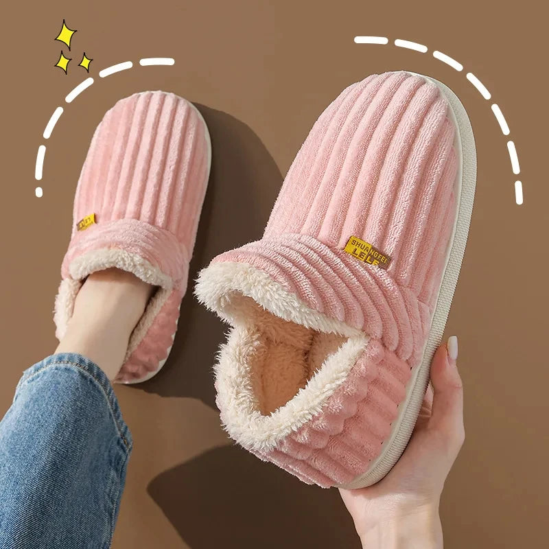 Pantoufles d'Hiver en Fourrure pour Maison, Confortables et Chaudes