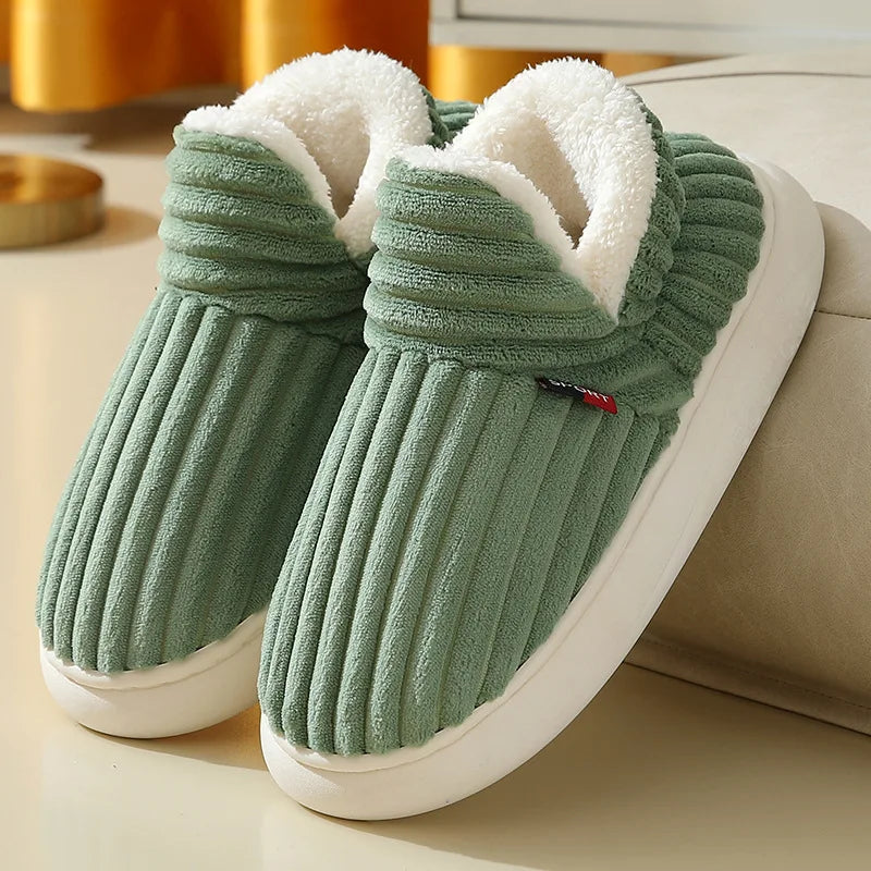 Pantoufles d'Hiver en Fourrure pour Maison, Confortables et Chaudes
