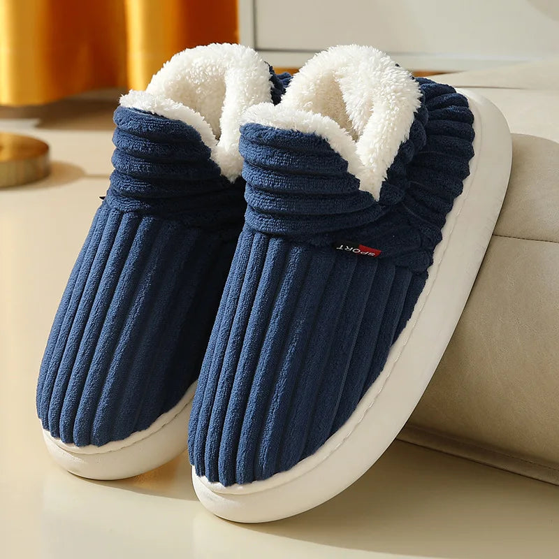 Pantoufles d'Hiver en Fourrure pour Maison, Confortables et Chaudes