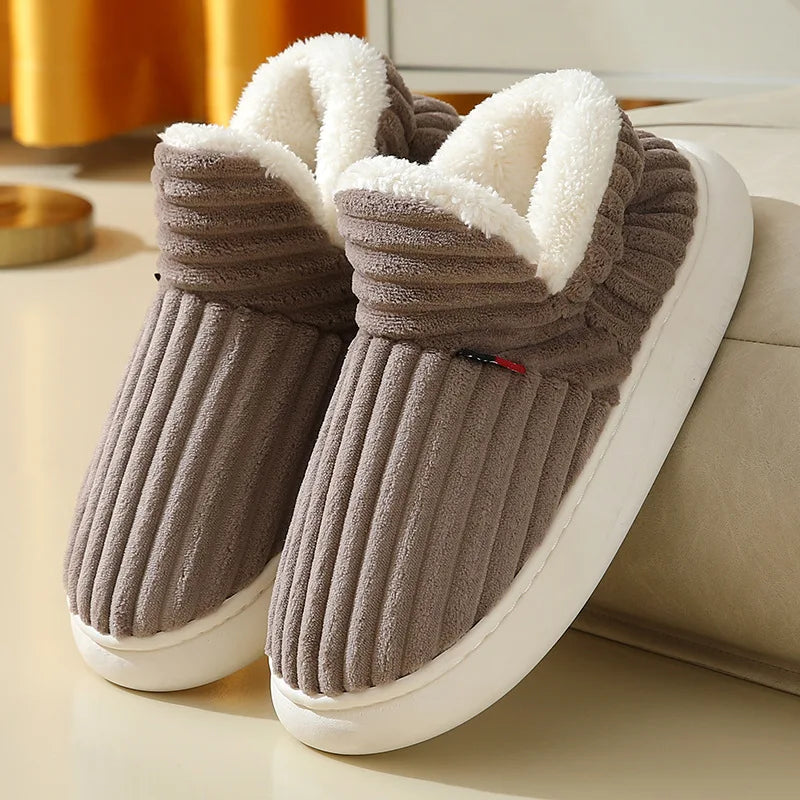 Pantoufles d'Hiver en Fourrure pour Maison, Confortables et Chaudes