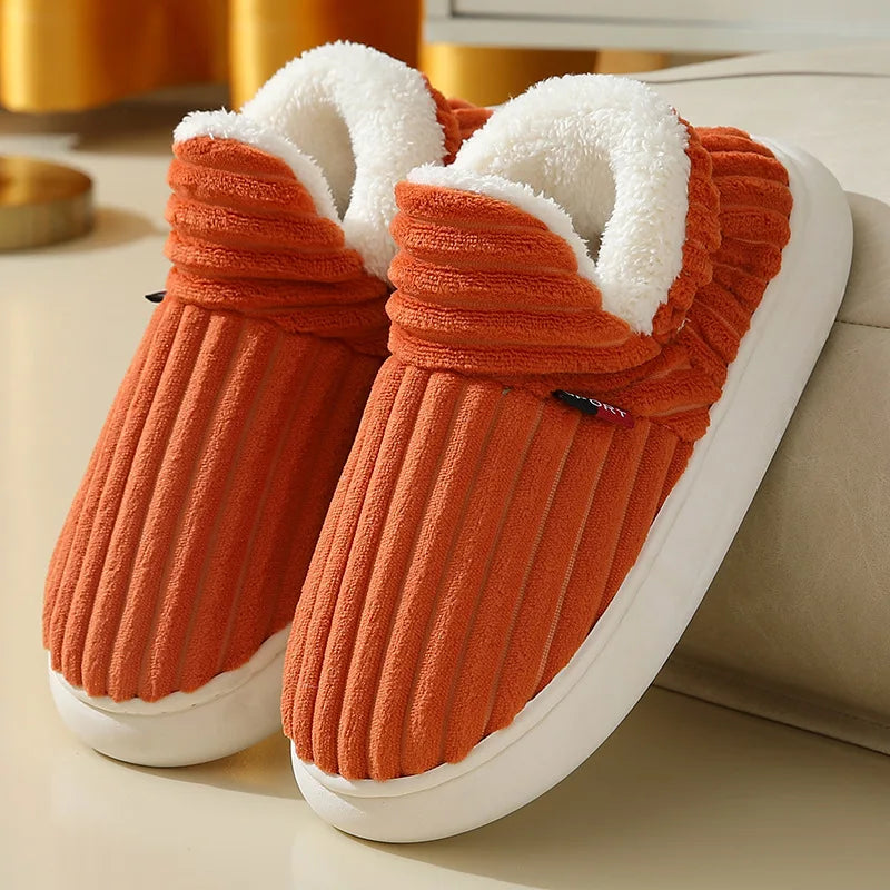 Pantoufles d'Hiver en Fourrure pour Maison, Confortables et Chaudes