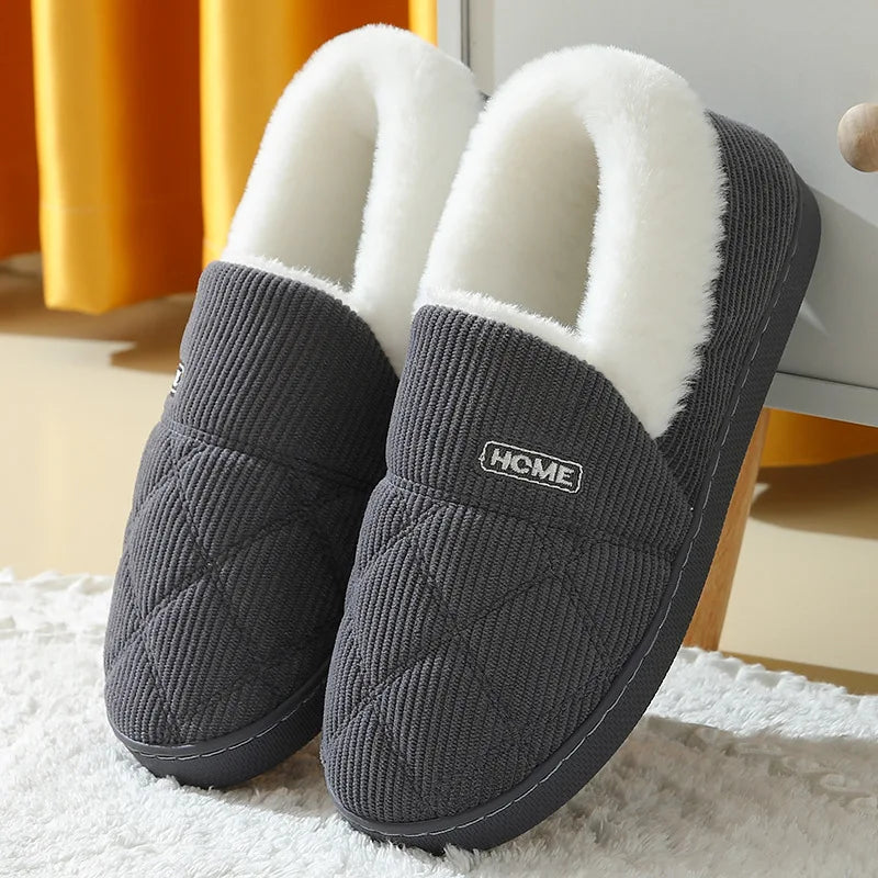 Pantoufles d'Hiver en Fourrure pour Maison, Confortables et Chaudes