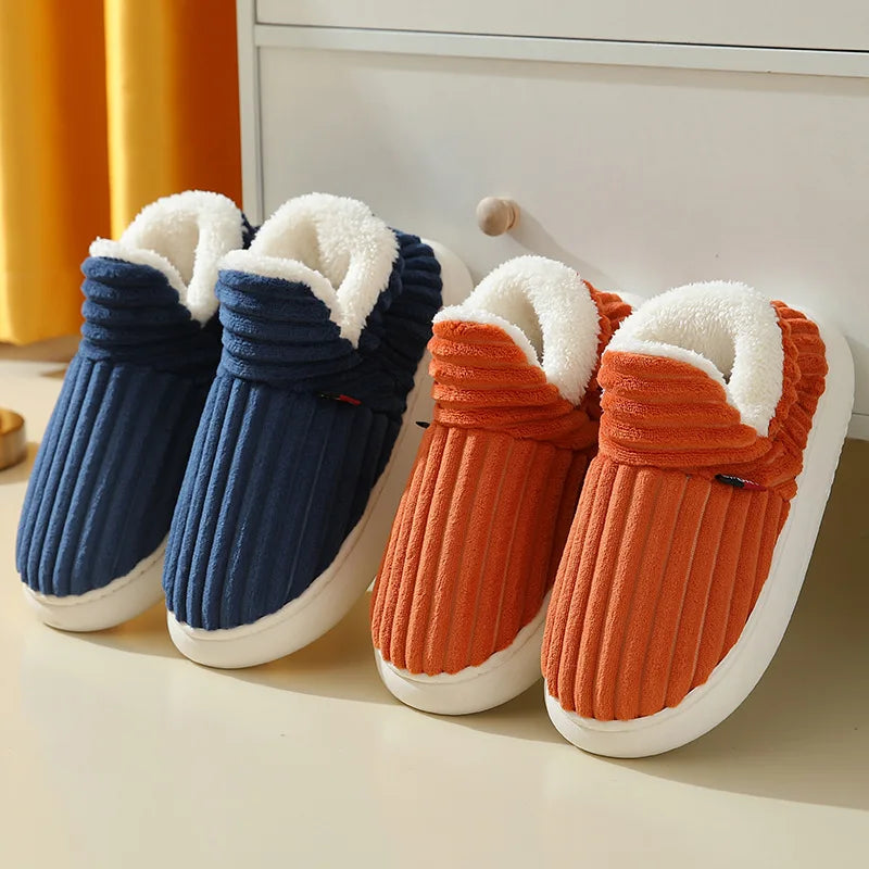 Pantoufles d'Hiver en Fourrure pour Maison, Confortables et Chaudes