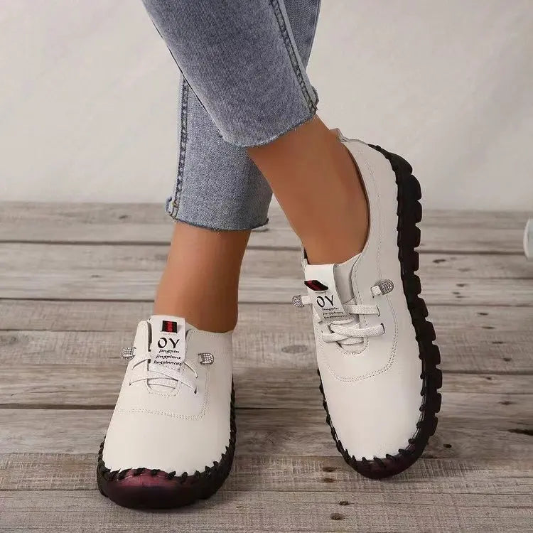 Mocassins Orth4WD Cousus pour Femme, Chaussures Plates, Ballerines, Infirmière