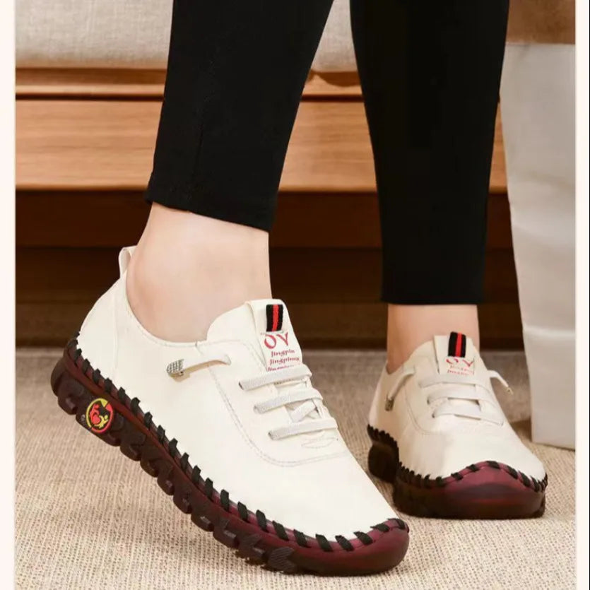 Mocassins Orth4WD Cousus pour Femme, Chaussures Plates, Ballerines, Infirmière