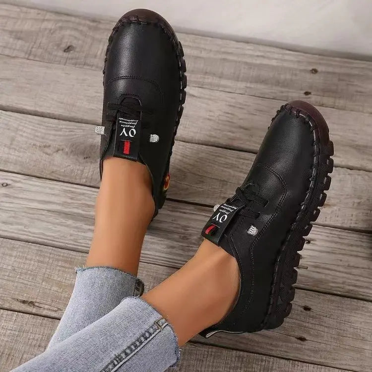 Mocassins Orth4WD Cousus pour Femme, Chaussures Plates, Ballerines, Infirmière