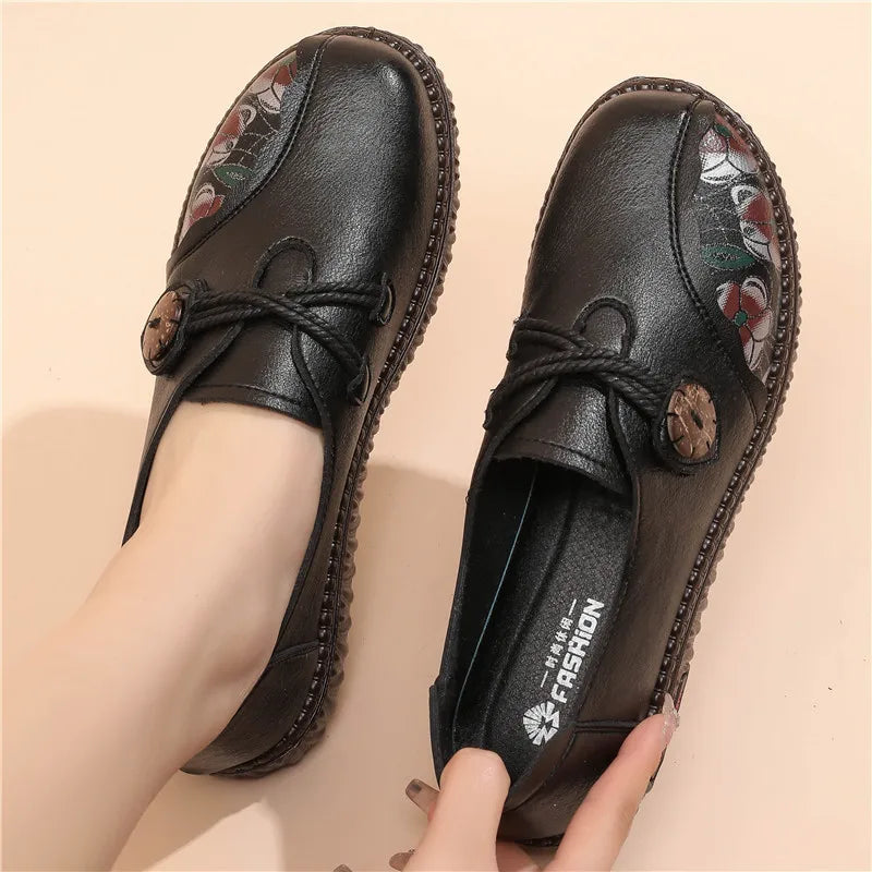 Mocassins en cuir pour femmes - Confort et style pour mères
