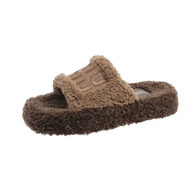 Chaussons Velours Femme Confortables, Style Décontracté