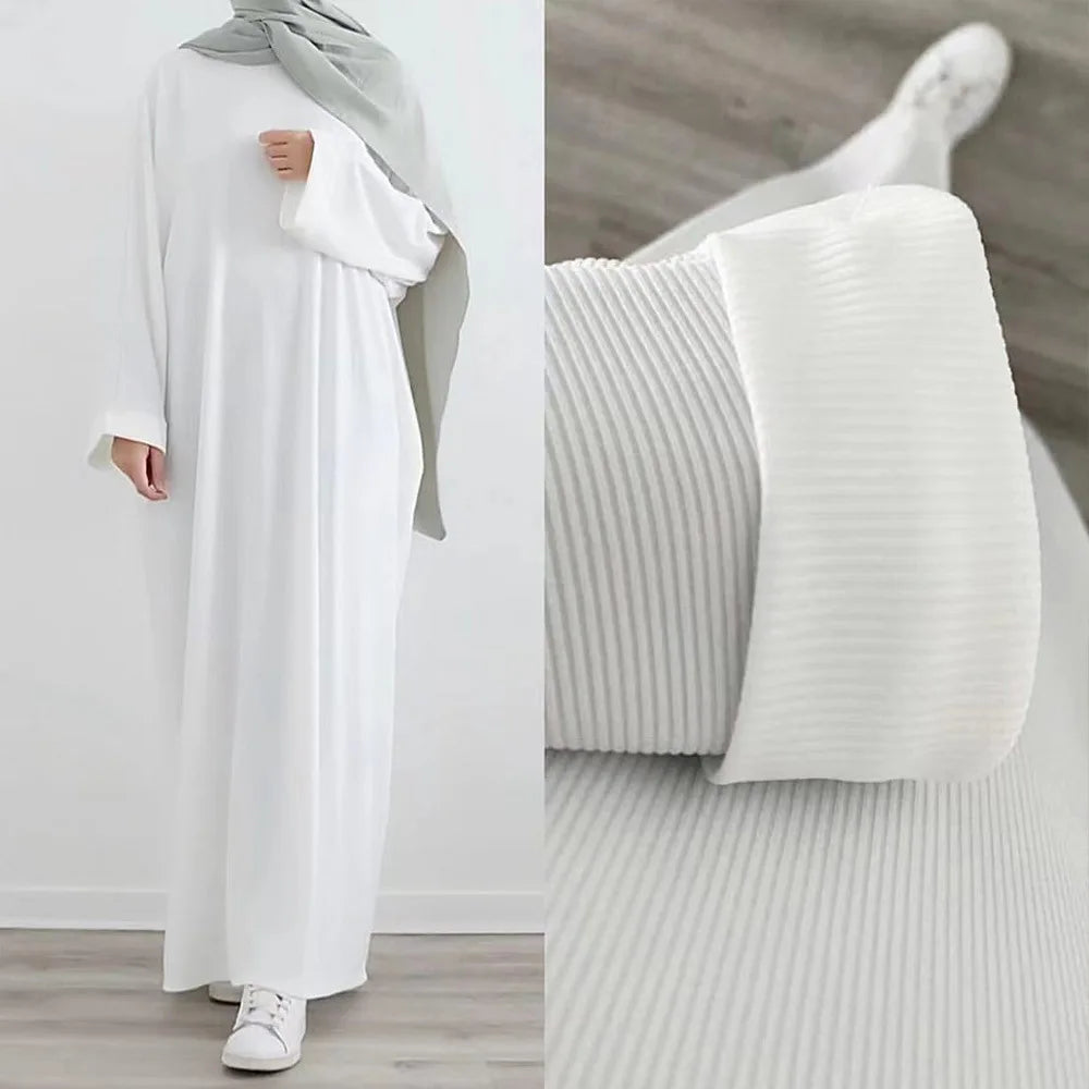 Robe musulmane décontractée avec ceinture pour femme, robe Jalabiyat: confort saoudien, turc, automne, hiver