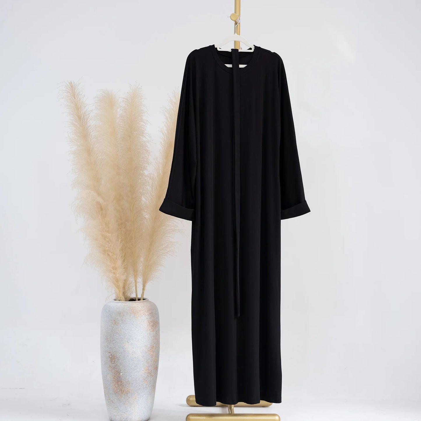 Robe musulmane décontractée avec ceinture pour femme, robe Jalabiyat: confort saoudien, turc, automne, hiver