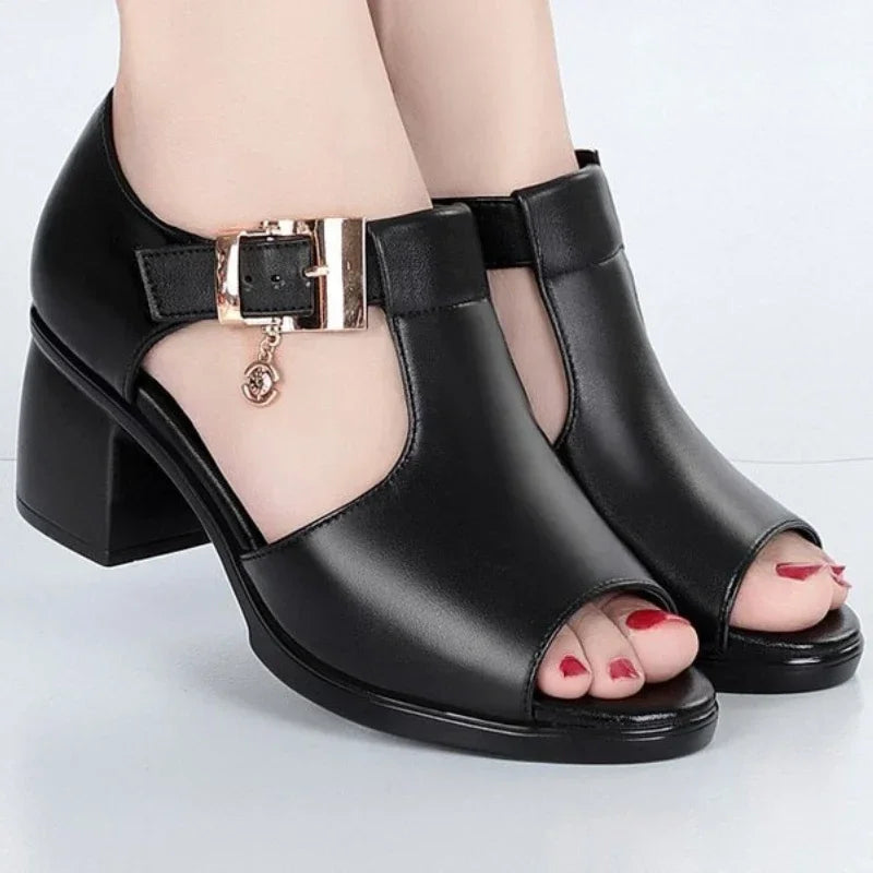Sandales à Talons Hauts Confortables Femme Été 2024