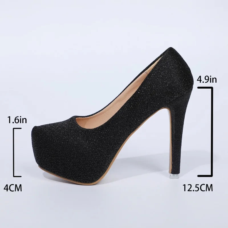 Chaussures de mariage élégantes à paillettes pour femmes