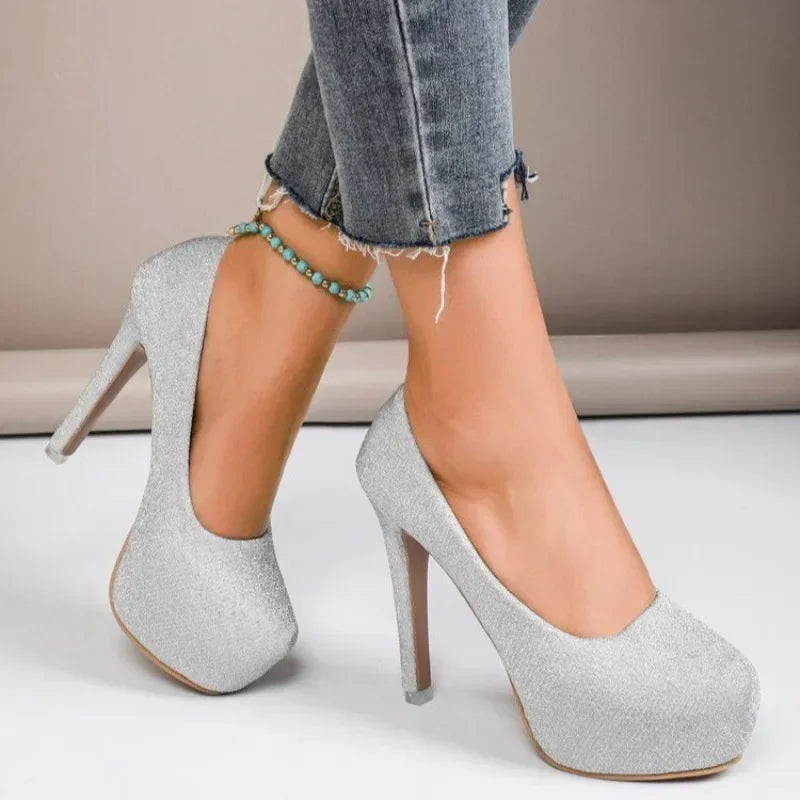 Chaussures de mariage élégantes à paillettes pour femmes