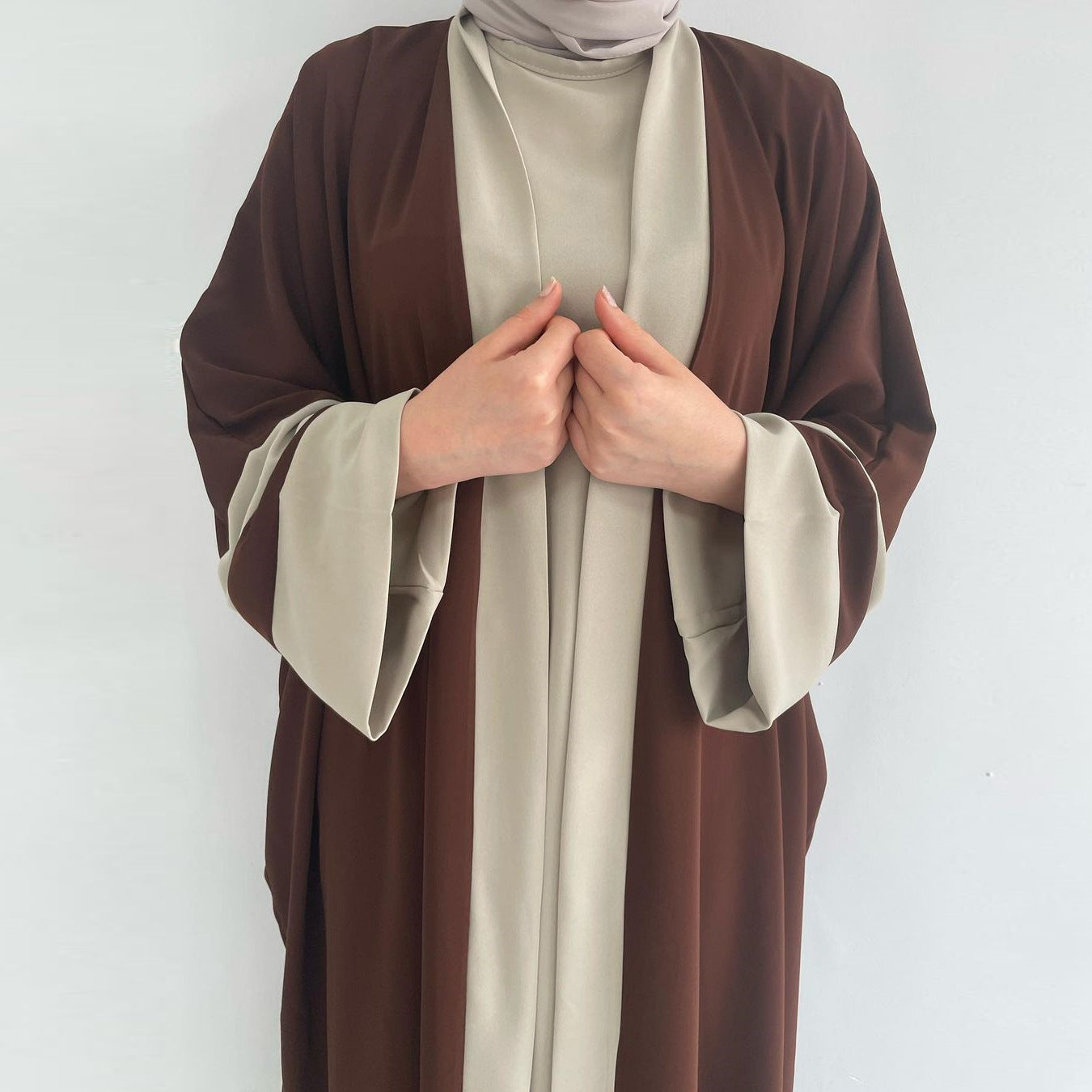 Ensemble Abaya Deux-pièces Longue pour Femmes Musulmanes