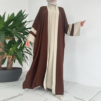 Ensemble Abaya Deux-pièces Longue pour Femmes Musulmanes