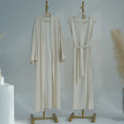 Ensemble 2 pièces en lin pour femmes musulmanes: collection 2024