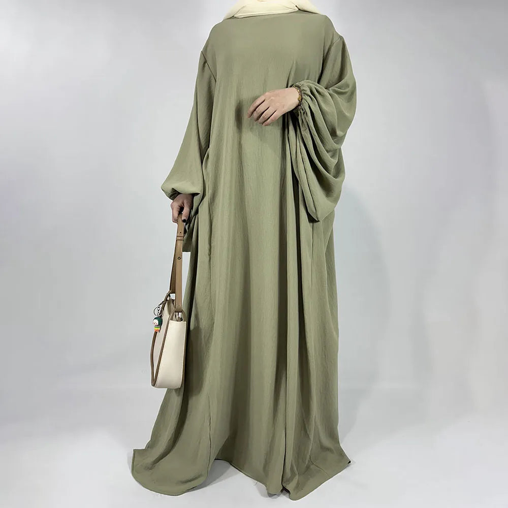 Robe Abaya Jazz Crêpe pour Femme Musulmane
