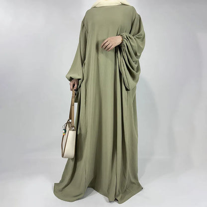 Robe Abaya Jazz Crêpe pour Femme Musulmane