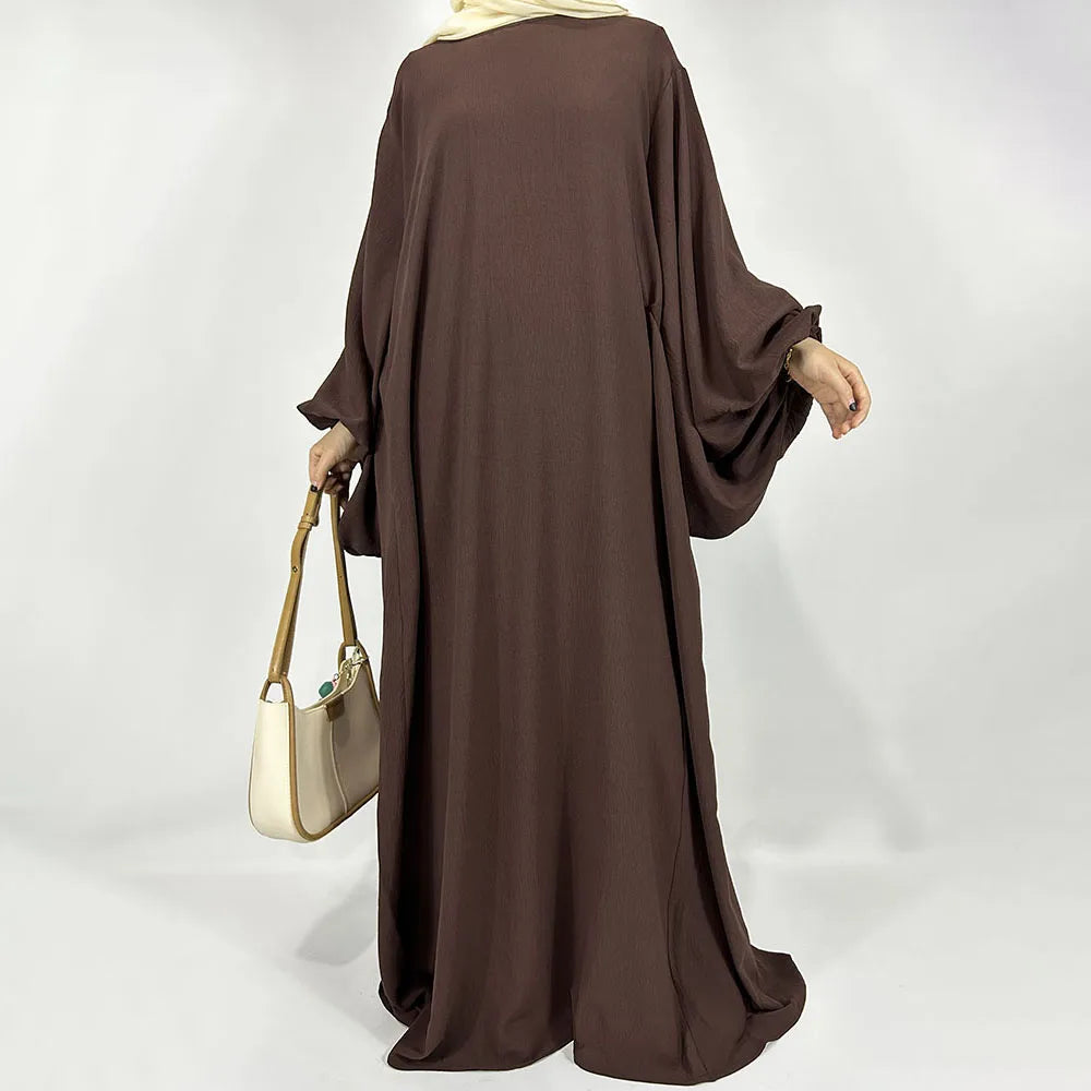 Robe Abaya Jazz Crêpe pour Femme Musulmane