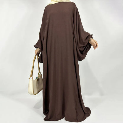 Robe Abaya Jazz Crêpe pour Femme Musulmane