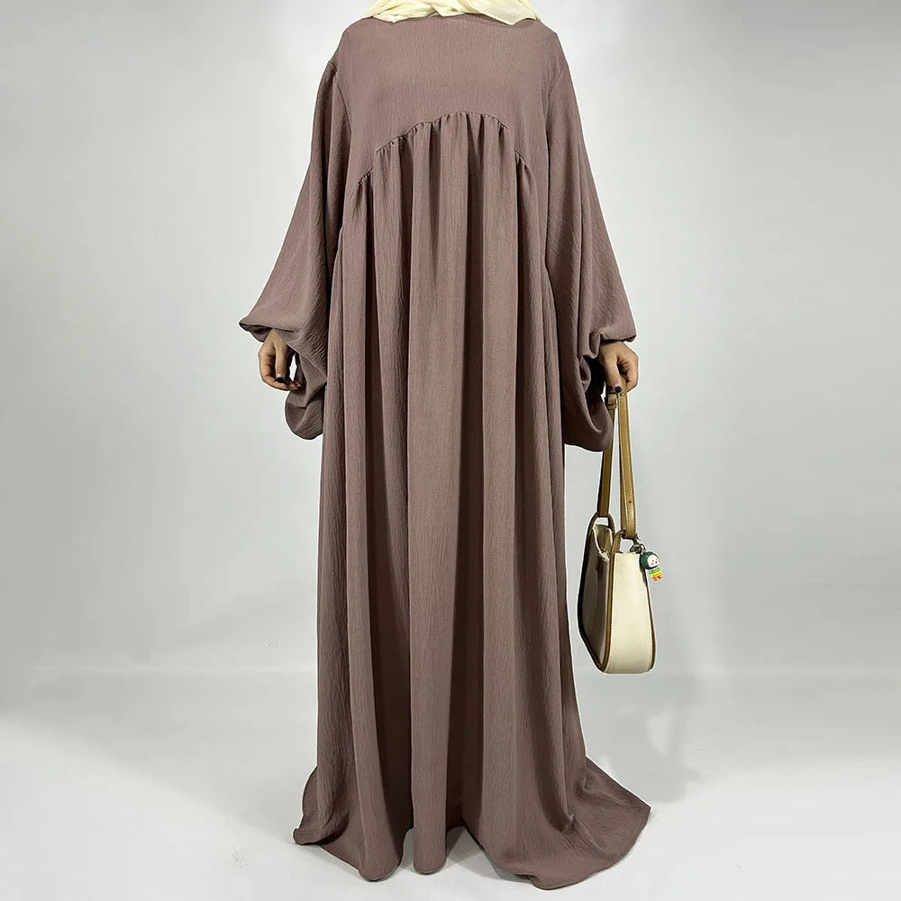 Robe Abaya Jazz Crêpe pour Femme Musulmane